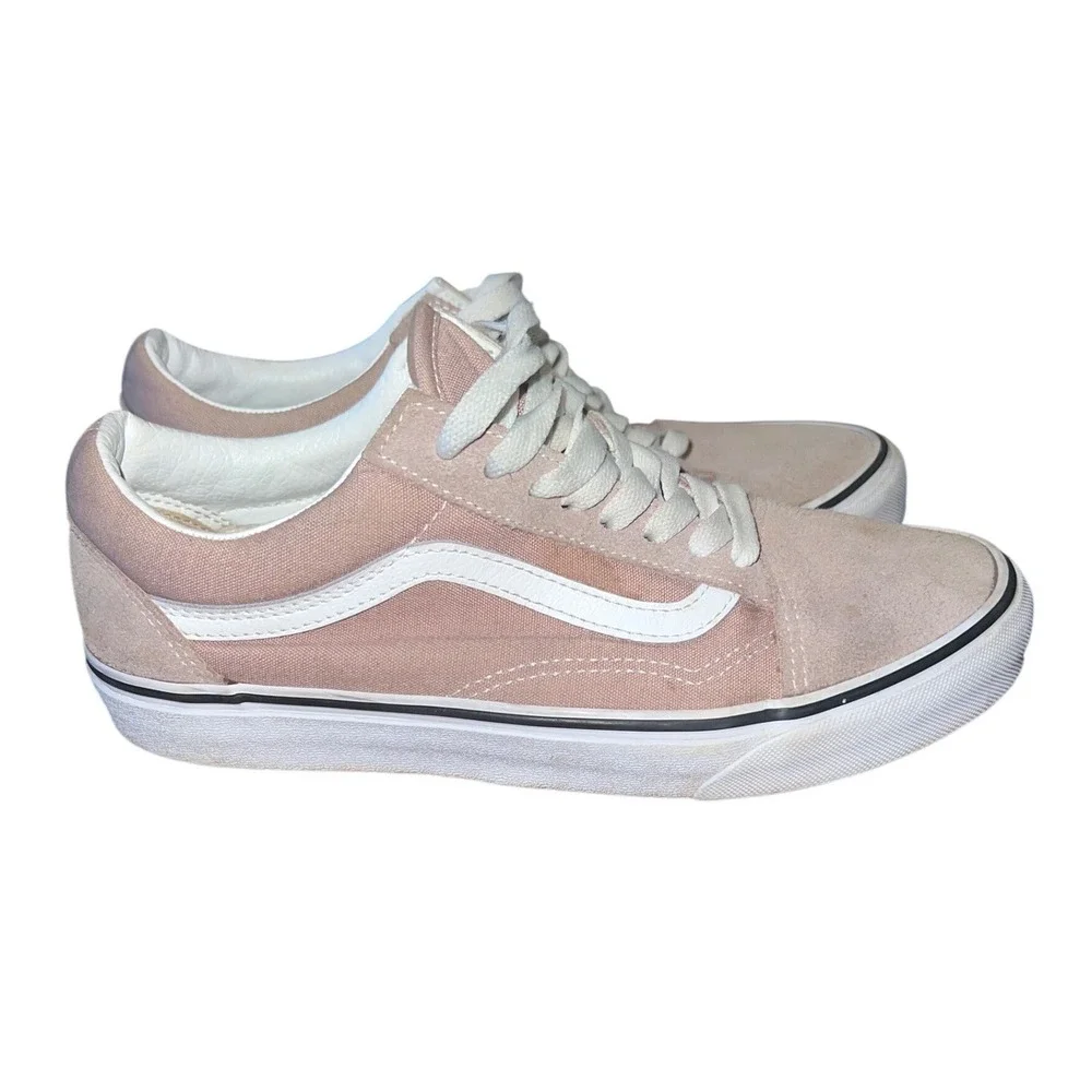 Vans Old Skool Rose Pink Suede Canvas Low Top Skate Shoes Men's 7.5 Women's 9.0